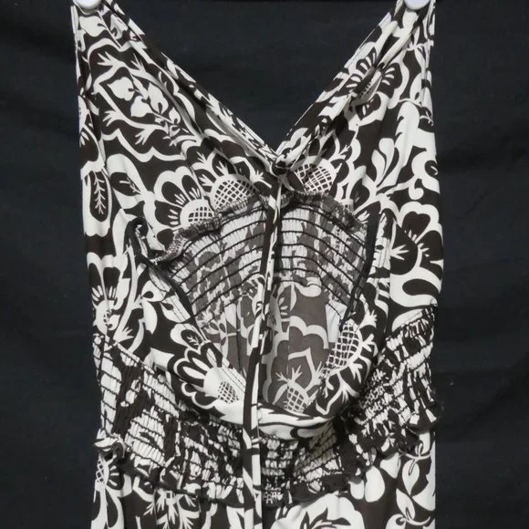 JESSICA | small | Made In Canada | Brown Floral Dress | Tie Back | NWOT - Picture 9 of 11